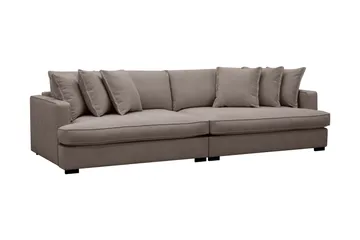 Rossita Lyx 4-seters ekstra dyp stoffsofa - Brun - Møbler - Sofaer - 4 seter sofa