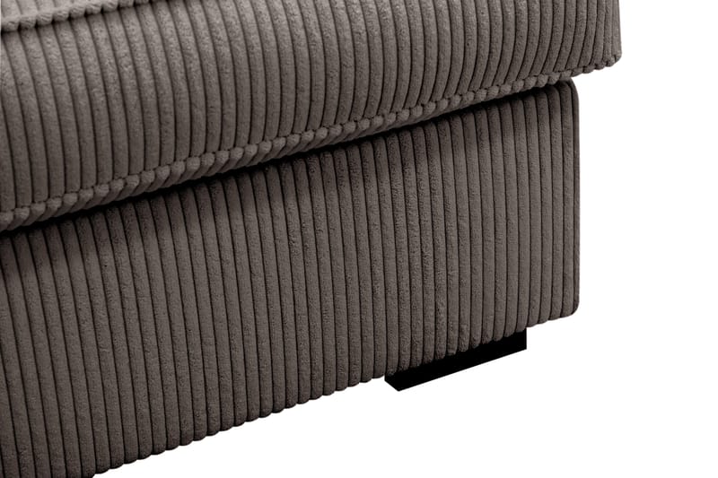 Rossita Lyx 5-seter Høyrevendt U-formet Ekstra dyp Sofa med Divan og Sjeselong i Kordfløyel - Brun - Møbler - Sofaer - U-sofa