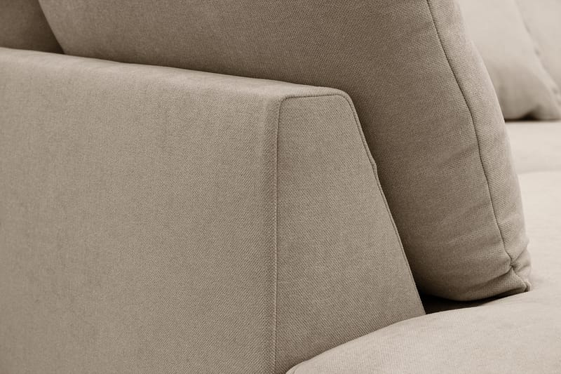 Rossita Lyx 5-seter Høyrevendt U-formet Ekstra dyp Sofa med Divan og Sjeselong i Stoff - Brun - Møbler - Sofaer - U-sofa