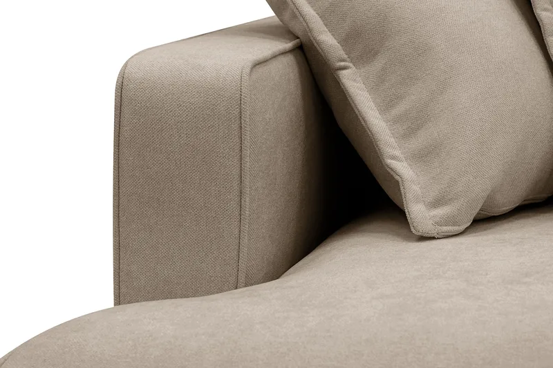 Rossita Lyx 5-seter Venstrevendt U-formet Ekstra dyp Sofa med Divan og Sjeselong i Stoff - Brun - Møbler - Sofaer - U-sofa