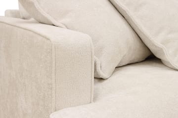 Rossita Lyx 5-seters høyrevendt U-formet ekstra dyp sofa med divan og sjeselong i chenille - Trenza 06, Beige Chenille - Møbler - Sofaer - U-sofa