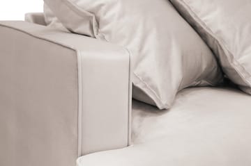 Rossita Lyx 5-seters høyrevendt U-formet ekstra dyp sofa med divan og sjeselong i fløyel - Beige - Møbler - Sofaer - U-sofa