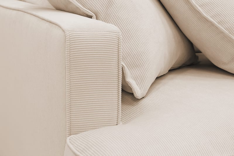 Rossita Lyx 5-seters høyrevendt U-formet ekstra dyp sofa med divan og sjeselong i manchester - Beige - Møbler - Sofaer - U-sofa