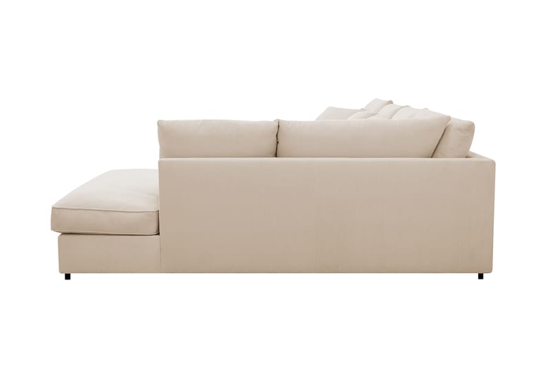 Rossita Lyx 5-seters høyrevendt U-formet ekstra dyp sofa med divan og sjeselong i manchester - Beige - Møbler - Sofaer - U-sofa