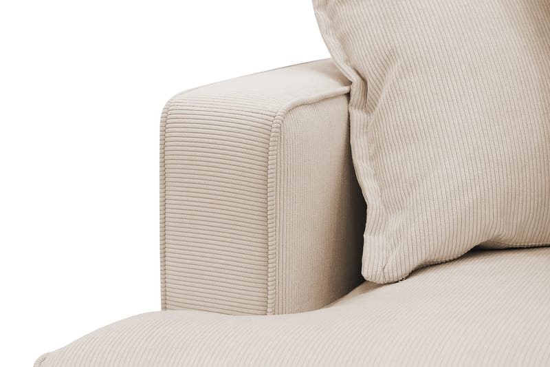 Rossita Lyx 5-seters høyrevendt U-formet ekstra dyp sofa med divan og sjeselong i manchester - Beige - Møbler - Sofaer - U-sofa