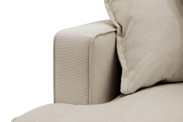 Rossita Lyx 5-seters høyrevendt U-formet ekstra dyp sofa med divan og sjeselong i manchester - Krem - Møbler - Sofaer - U-sofa
