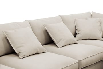 Rossita Lyx 5-seters høyrevendt U-formet ekstra dyp sofa med divan og sjeselong i manchester - Krem - Møbler - Sofaer - U-sofa