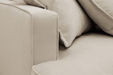 Rossita Lyx 5-seters høyrevendt U-formet ekstra dyp sofa med divan og sjeselong i manchester - Krem - Møbler - Sofaer - U-sofa