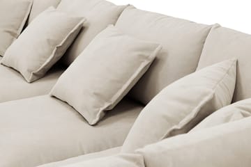 Rossita Lyx 5-seters høyrevendt U-formet ekstra dyp sofa med divan og sjeselong i manchester - Krem - Møbler - Sofaer - U-sofa