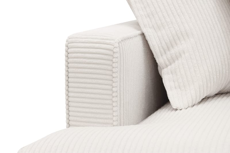 Rossita Lyx 5-seters høyrevendt U-formet ekstra dyp sofa med divan og sjeselong i manchester - Offwhite - Møbler - Sofaer - U-sofa