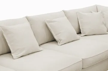 Rossita Lyx 5-seters høyrevendt U-formet ekstra dyp sofa med divan og sjeselong i stoff - Beige - Møbler - Sofaer - U-sofa