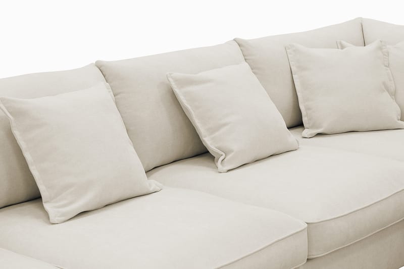 Rossita Lyx 5-seters høyrevendt U-formet ekstra dyp sofa med divan og sjeselong i stoff - Beige - Møbler - Sofaer - U-sofa