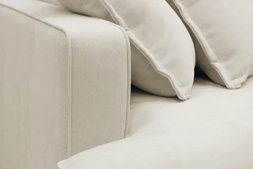Rossita Lyx 5-seters høyrevendt U-formet ekstra dyp sofa med divan og sjeselong i stoff - Beige - Møbler - Sofaer - U-sofa