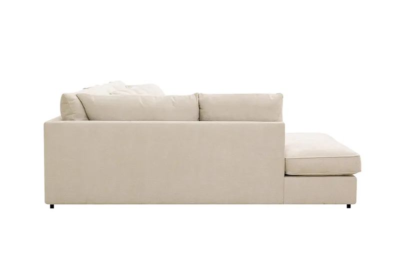 Rossita Lyx 5-seters venstrevendt U-formet ekstra dyp sofa med divan og sjeselong i chenille - Beige - Møbler - Sofaer - U-sofa