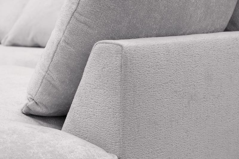 Rossita Lyx 5-seters venstrevendt U-formet ekstra dyp sofa med divan og sjeselong i chenille - Grå - Møbler - Sofaer - U-sofa