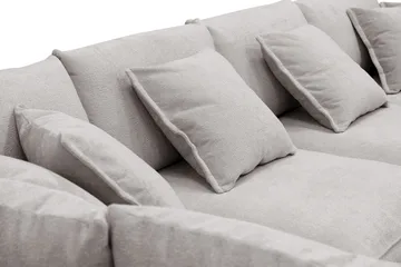 Rossita Lyx 5-seters venstrevendt U-formet ekstra dyp sofa med divan og sjeselong i chenille - Grå/Brun - Møbler - Sofaer - U-sofa