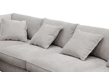 Rossita Lyx 5-seters venstrevendt U-formet ekstra dyp sofa med divan og sjeselong i chenille - Grå/Brun - Møbler - Sofaer - U-sofa