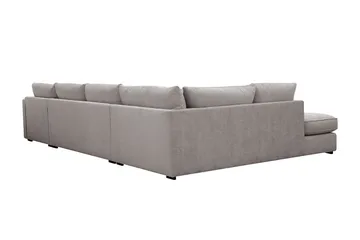 Rossita Lyx 5-seters venstrevendt U-formet ekstra dyp sofa med divan og sjeselong i chenille - Grå/Brun - Møbler - Sofaer - U-sofa