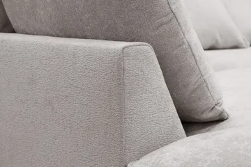 Rossita Lyx 5-seters venstrevendt U-formet ekstra dyp sofa med divan og sjeselong i chenille - Grå/Brun - Møbler - Sofaer - U-sofa