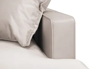 Rossita Lyx 5-seters venstrevendt U-formet ekstra dyp sofa med divan og sjeselong i fløyel - Beige - Møbler - Sofaer - U-sofa