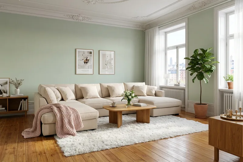 Rossita Lyx 5-seters venstrevendt U-formet ekstra dyp sofa med divan og sjeselong i manchester - Beige - Møbler - Sofaer - U-sofa