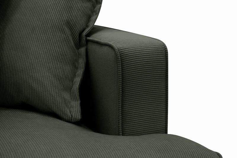 Rossita Lyx 5-seters venstrevendt U-formet ekstra dyp sofa med divan og sjeselong i manchester - Mørkegrønn - Møbler - Sofaer - U-sofa