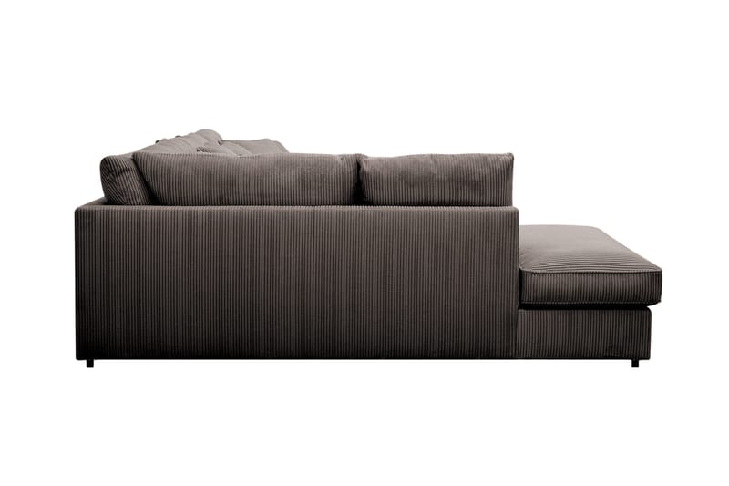 Rossita Lyx 5-seters venstrevendt U-formet ekstra dyp sofa med divan og sjeselong i manchester - Taupe - Møbler - Sofaer - U-sofa