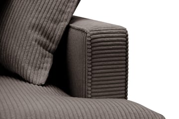 Rossita Lyx 5-seters venstrevendt U-formet ekstra dyp sofa med divan og sjeselong i manchester - Taupe - Møbler - Sofaer - U-sofa