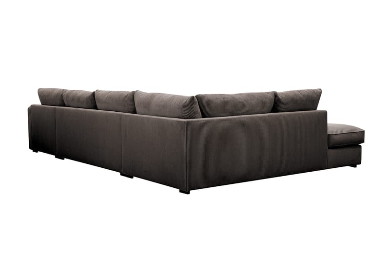 Rossita Lyx 5-seters venstrevendt U-formet ekstra dyp sofa med divan og sjeselong i manchester - Taupe - Møbler - Sofaer - U-sofa