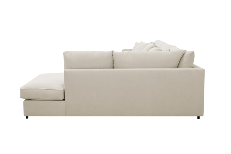 Rossita Lyx 5-seters venstrevendt U-formet ekstra dyp sofa med divan og sjeselong i stoff - Beige - Møbler - Sofaer - U-sofa