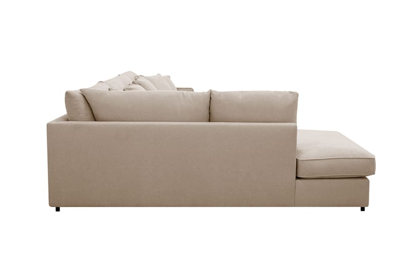 Rossita Lyx 5-seters venstrevendt U-formet ekstra dyp sofa med divan og sjeselong i stoff - Lysebrun - Møbler - Sofaer - U-sofa