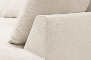 Rossita Lyx 6-seters høyrevendt U-formet ekstra dyp sofa med divan og sjeselong i chenille - Trenza 06, Beige Chenille - Møbler - Sofaer - U-sofa