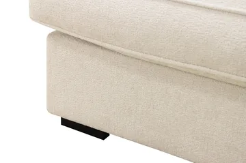 Rossita Lyx 6-seters høyrevendt U-formet ekstra dyp sofa med divan og sjeselong i chenille - Trenza 06, Beige Chenille - Møbler - Sofaer - U-sofa