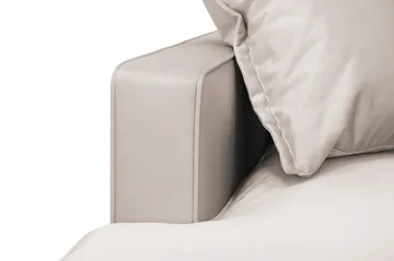 Rossita Lyx 6-seters høyrevendt U-formet ekstra dyp sofa med divan og sjeselong i fløyel - Beige - Møbler - Sofaer - U-sofa