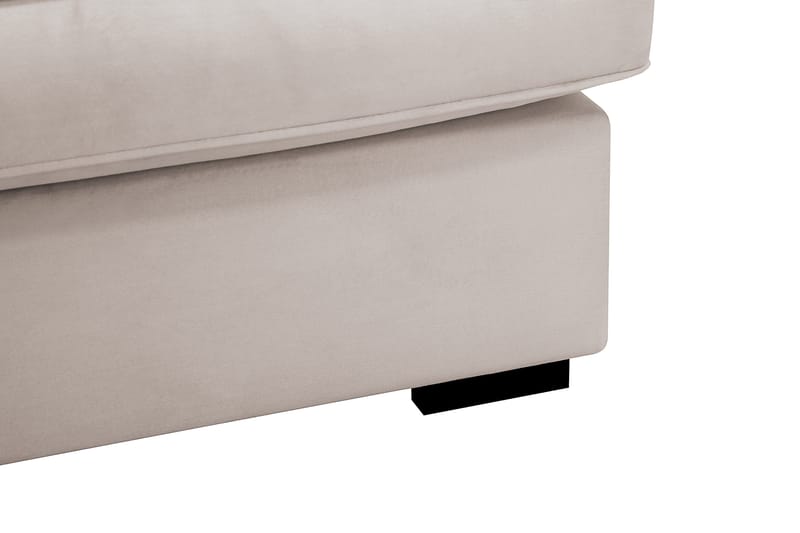 Rossita Lyx 6-seters høyrevendt U-formet ekstra dyp sofa med divan og sjeselong i fløyel - Beige - Møbler - Sofaer - U-sofa