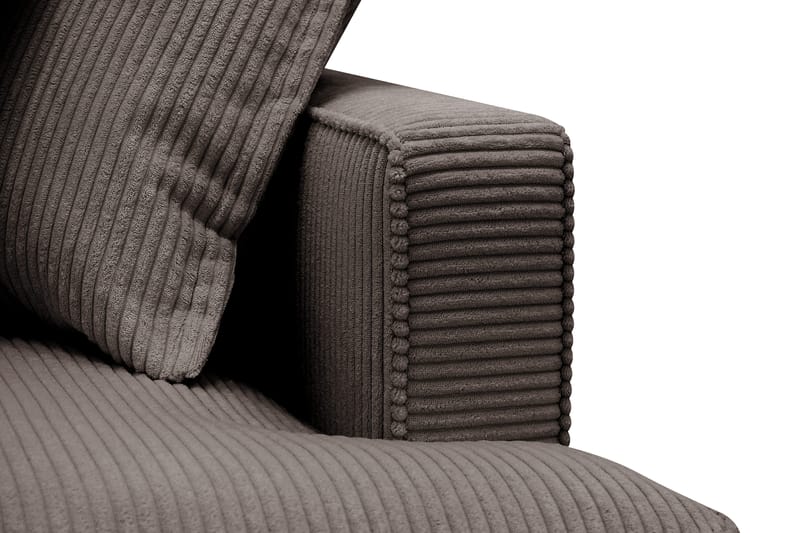 Rossita Lyx 6-seters høyrevendt U-formet ekstra dyp sofa med divan og sjeselong i manchester - Brun - Møbler - Sofaer - U-sofa