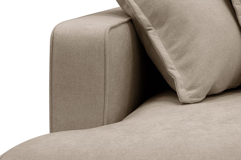 Rossita Lyx 6-seters høyrevendt U-formet ekstra dyp sofa med divan og sjeselong i stoff - Brun - Møbler - Sofaer - U-sofa