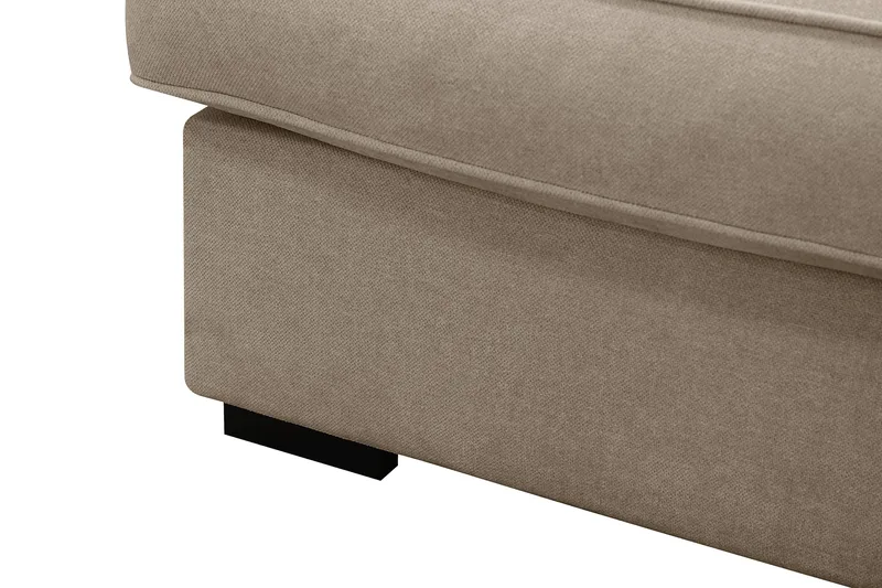 Rossita Lyx 6-seters høyrevendt U-formet ekstra dyp sofa med divan og sjeselong i stoff - Brun - Møbler - Sofaer - U-sofa