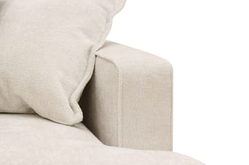 Rossita Lyx 6-seters venstrevendt U-formet ekstra dyp sofa med divan og sjeselong i chenille - Trenza 06, Beige Chenille - Møbler - Sofaer - U-sofa