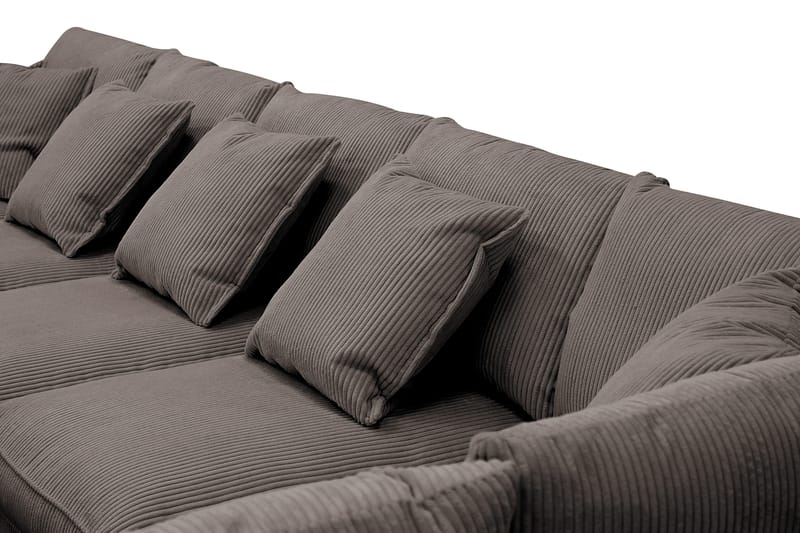 Rossita Lyx 6-seters venstrevendt U-formet ekstra dyp sofa med divan og sjeselong i manchester - Brun - Møbler - Sofaer - U-sofa