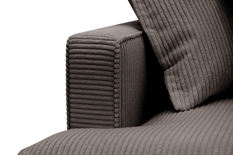 Rossita Lyx 6-seters venstrevendt U-formet ekstra dyp sofa med divan og sjeselong i manchester - Brun - Møbler - Sofaer - U-sofa