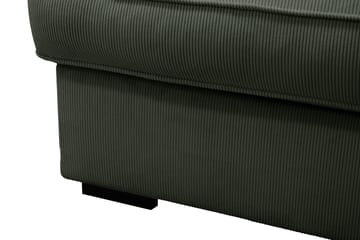 Rossita Lyx 6-seters venstrevendt U-formet ekstra dyp sofa med divan og sjeselong i manchester - Mørkegrønn - Møbler - Sofaer - U-sofa