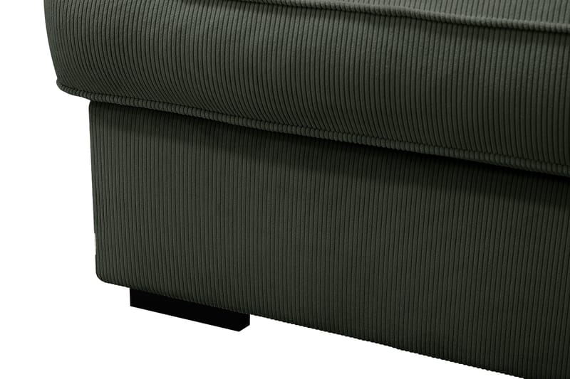 Rossita Lyx 6-seters venstrevendt U-formet ekstra dyp sofa med divan og sjeselong i manchester - Mørkegrønn - Møbler - Sofaer - U-sofa
