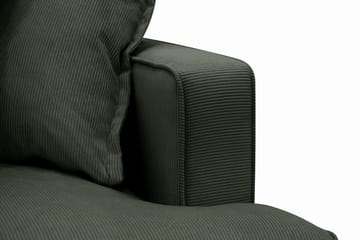Rossita Lyx 6-seters venstrevendt U-formet ekstra dyp sofa med divan og sjeselong i manchester - Mørkegrønn - Møbler - Sofaer - U-sofa