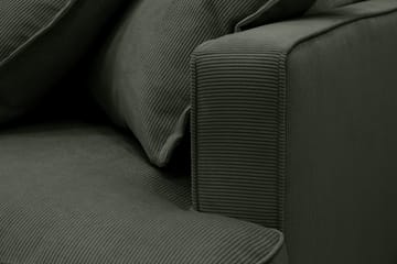 Rossita Lyx 6-seters venstrevendt U-formet ekstra dyp sofa med divan og sjeselong i manchester - Mørkegrønn - Møbler - Sofaer - U-sofa
