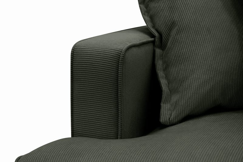 Rossita Lyx 6-seters venstrevendt U-formet ekstra dyp sofa med divan og sjeselong i manchester - Mørkegrønn - Møbler - Sofaer - U-sofa