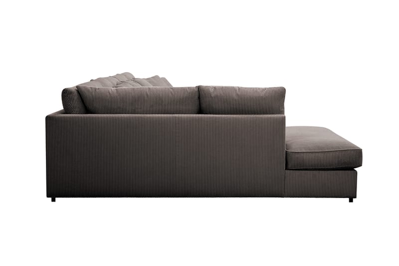 Rossita Lyx 6-seters venstrevendt U-formet ekstra dyp sofa med divan og sjeselong i manchester - Taupe - Møbler - Sofaer - U-sofa