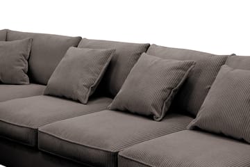 Rossita Lyx 6-seters venstrevendt U-formet ekstra dyp sofa med divan og sjeselong i manchester - Taupe - Møbler - Sofaer - U-sofa