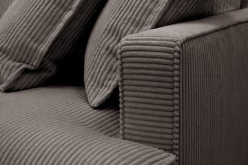 Rossita Lyx 6-seters venstrevendt U-formet ekstra dyp sofa med divan og sjeselong i manchester - Taupe - Møbler - Sofaer - U-sofa