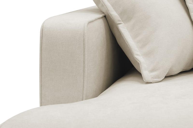 Rossita Lyx 6-seters venstrevendt U-formet ekstra dyp sofa med divan og sjeselong i stoff - Beige - Møbler - Sofaer - U-sofa